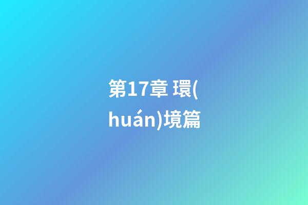 第17章 環(huán)境篇